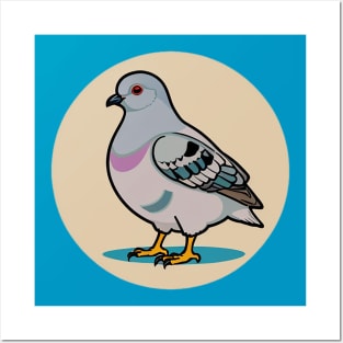 Funky Little Pigeon Guy Side Profile Posters and Art